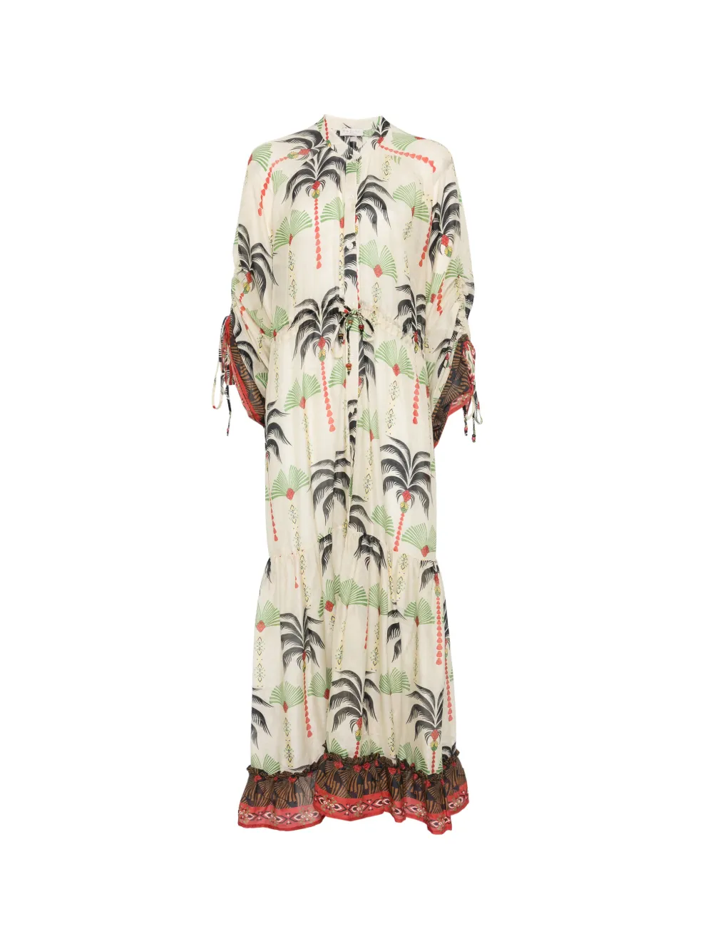 Anjuna palm-print maxi dress - Toni neutri