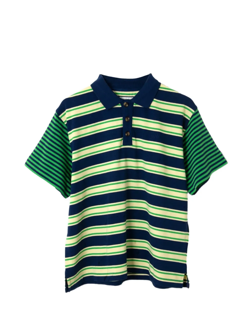 DAMSON MADDER Zia stripe-print rugby polo shirt - Blu