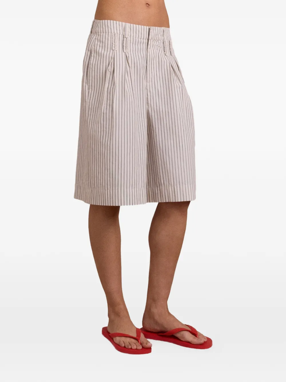 DAMSON MADDER Ambrosia striped shorts - Toni neutri