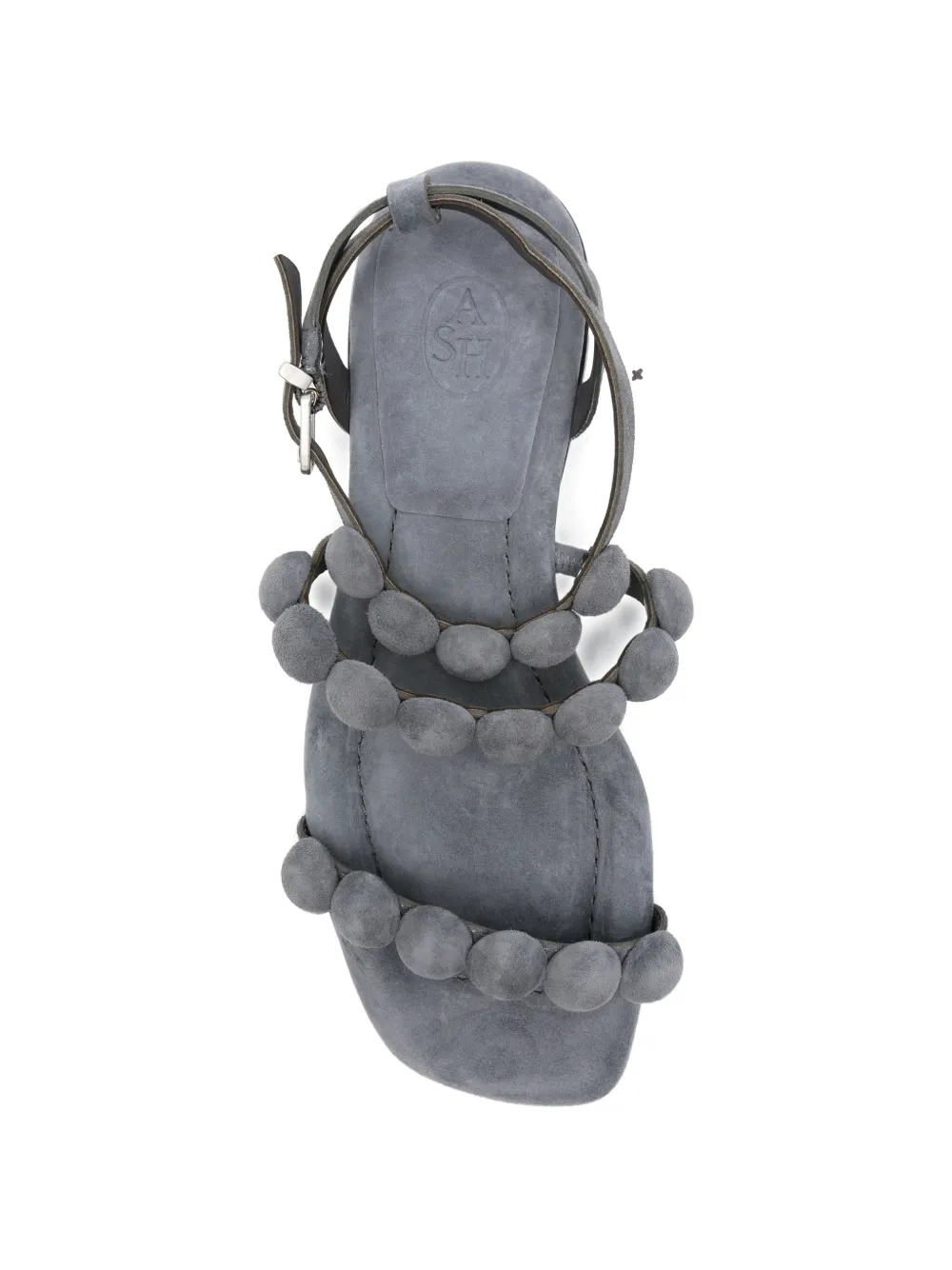 Ash bobble-embellished leather sandals Grijs