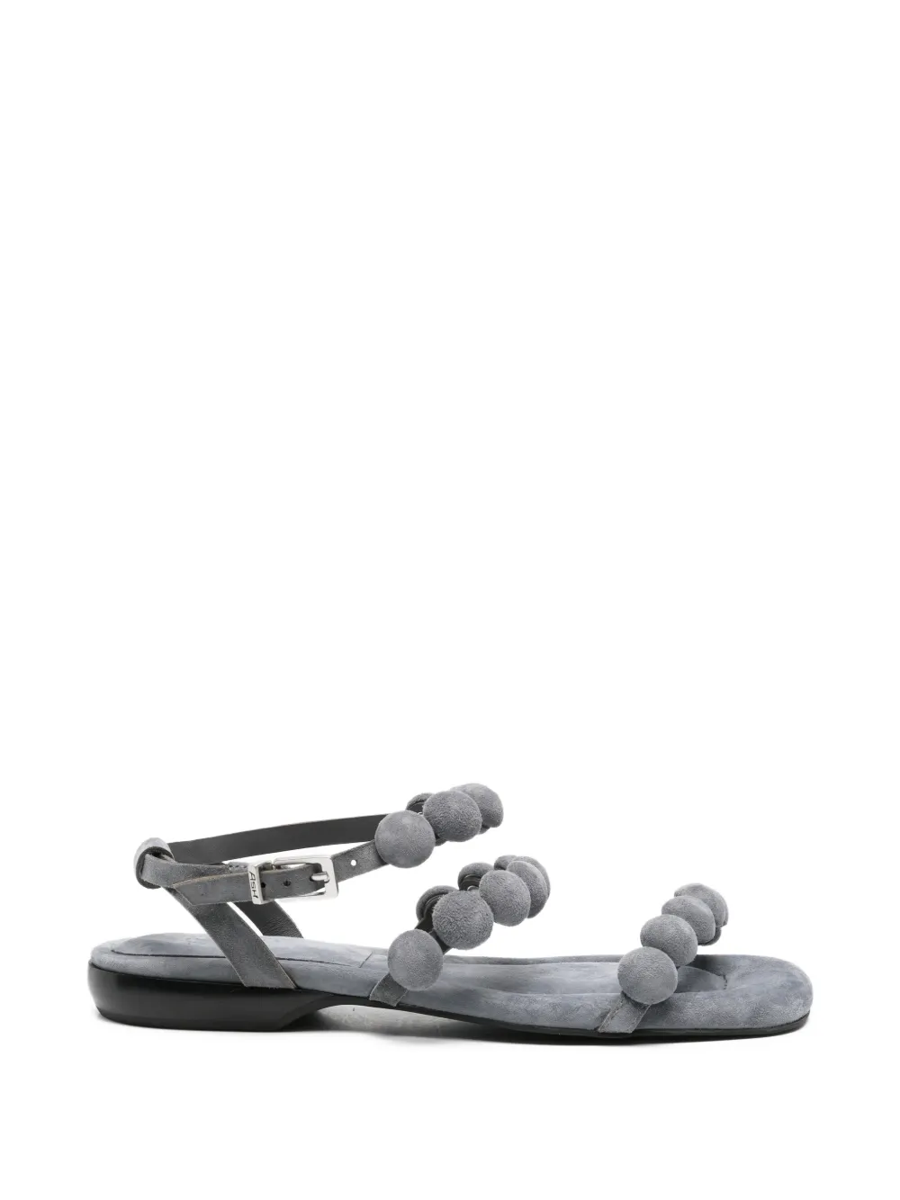 Ash bobble-embellished leather sandals - Grigio