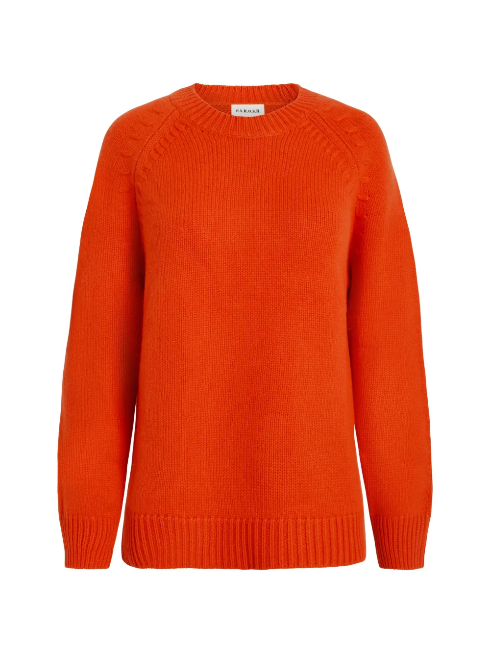 P.A.R.O.S.H. ribbed-knit raglan-sleeve sweater - Orange