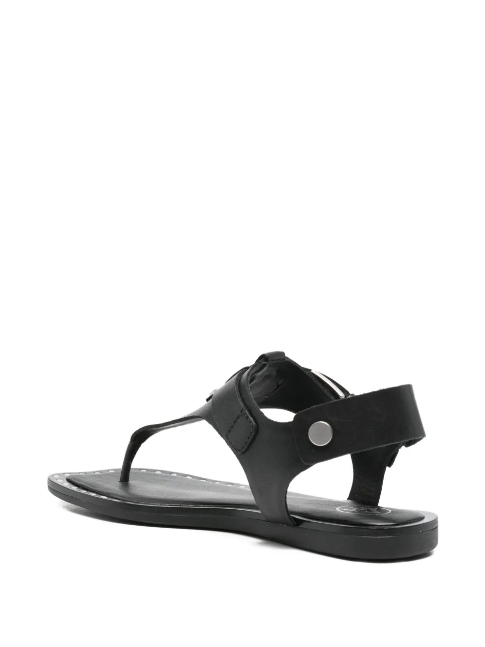 Ash stud-embellished leather sandals Zwart