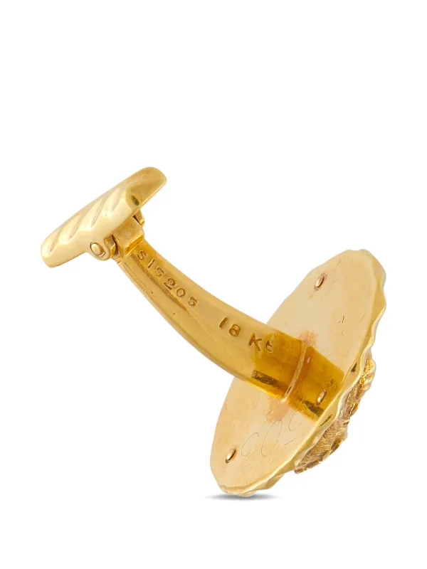 Van Cleef & Arpels 18k Yellow Gold And Diamond Panther Cufflinks