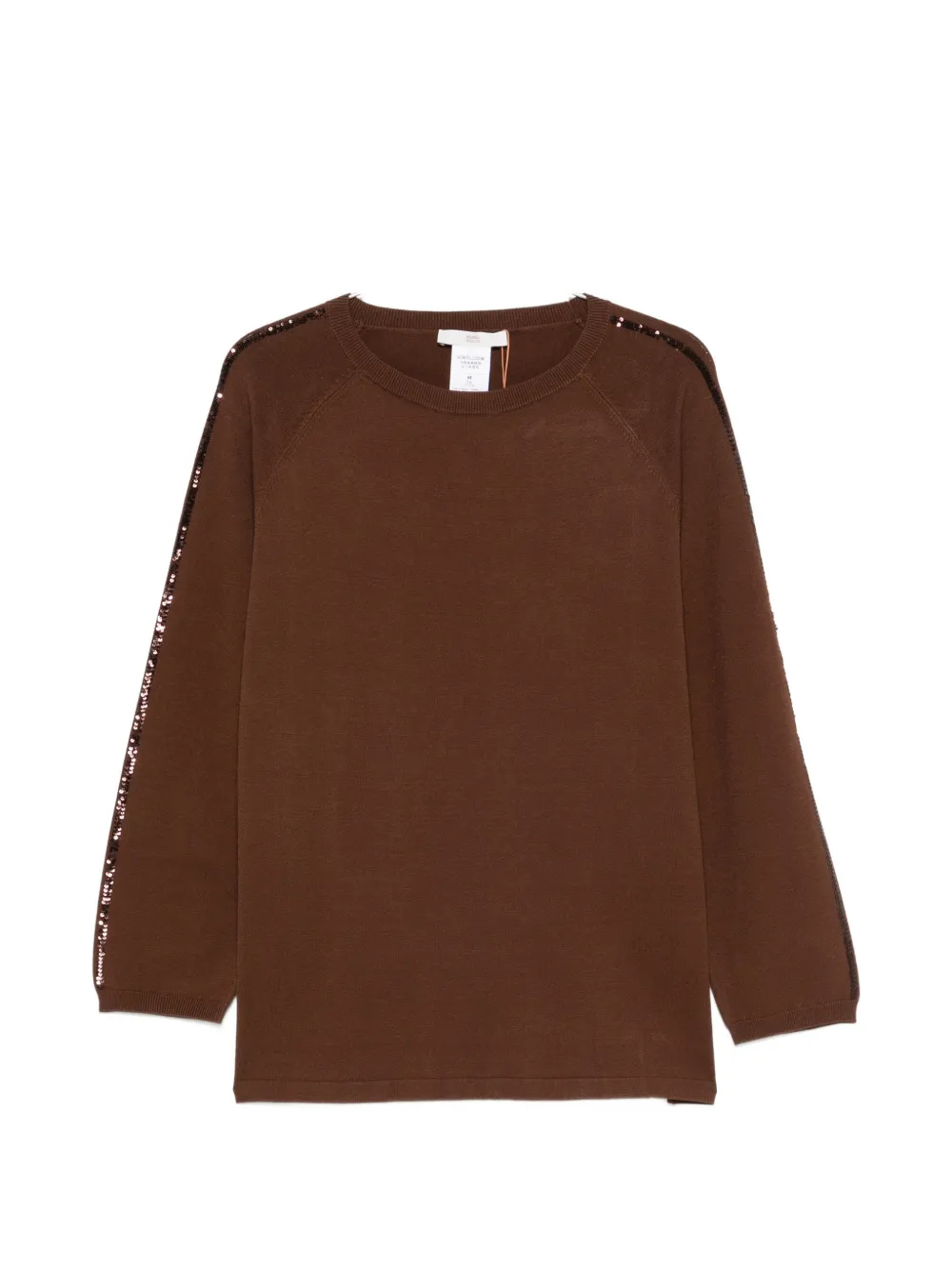 Marina Rinaldi Nocino sequin-embellished raglan-sleeve sweater - Braun