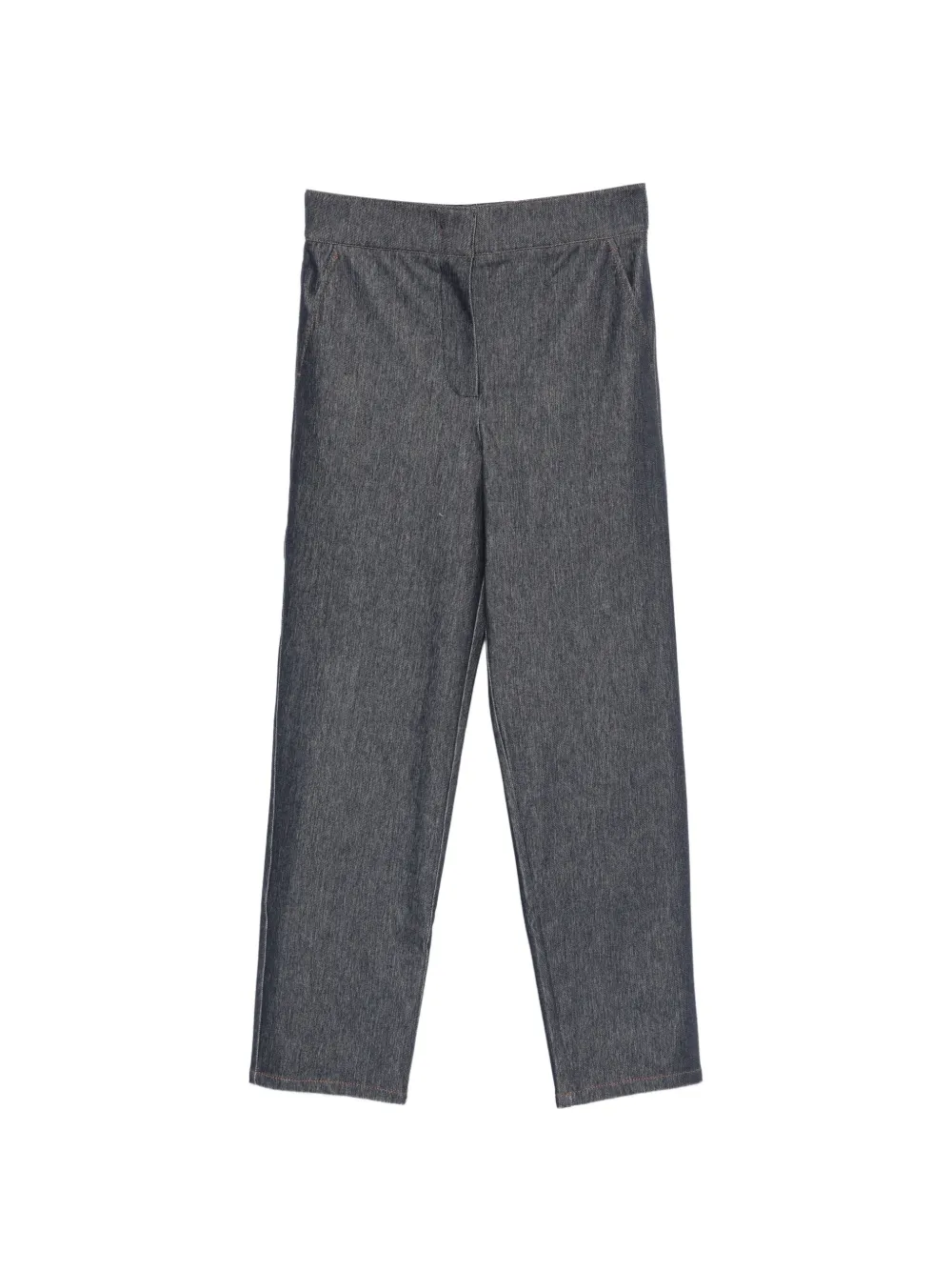 Max Mara elasticated-waistband logo-patch trousers - Blau