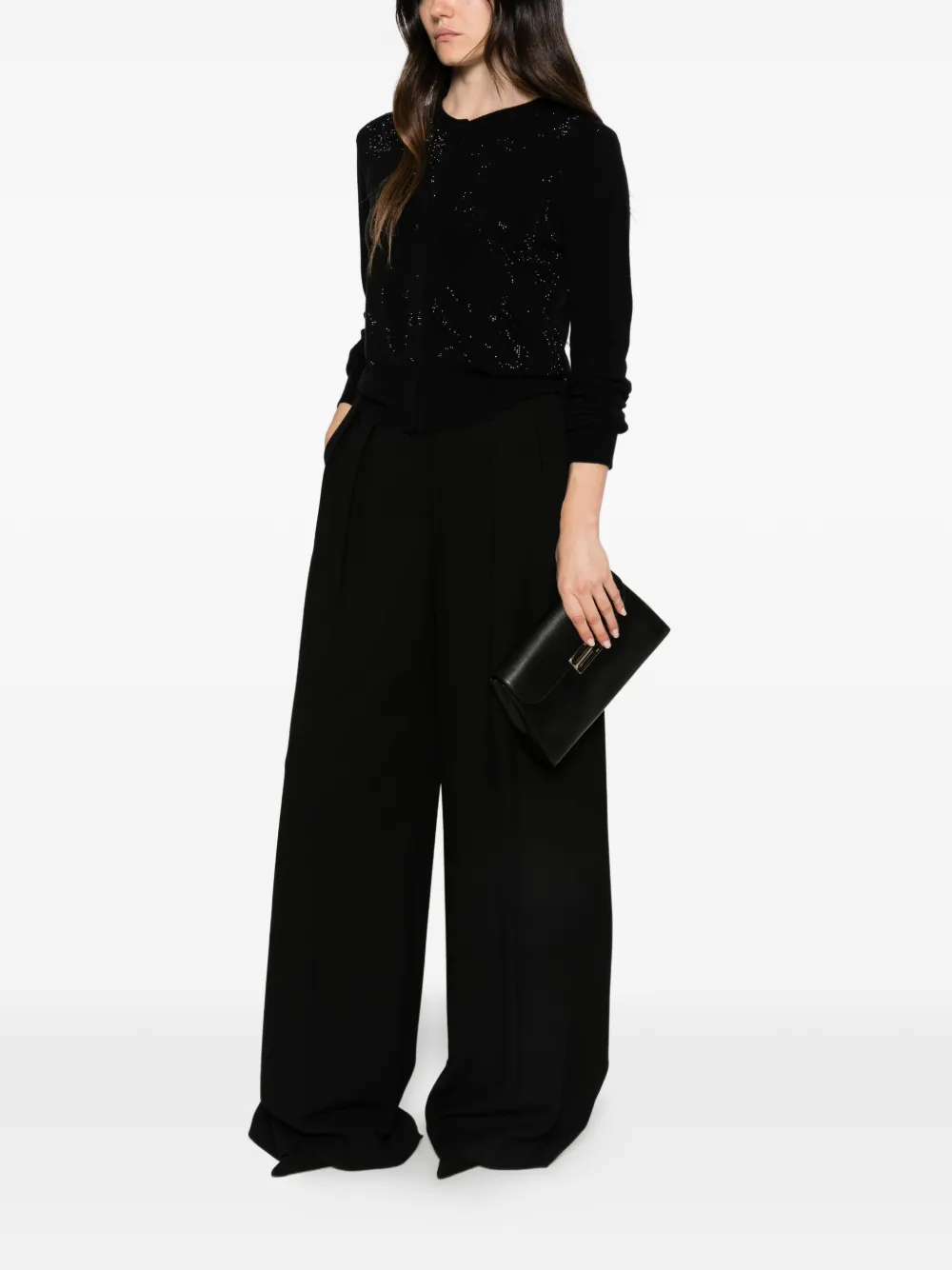 Max Mara Vest verfraaid met stras Zwart