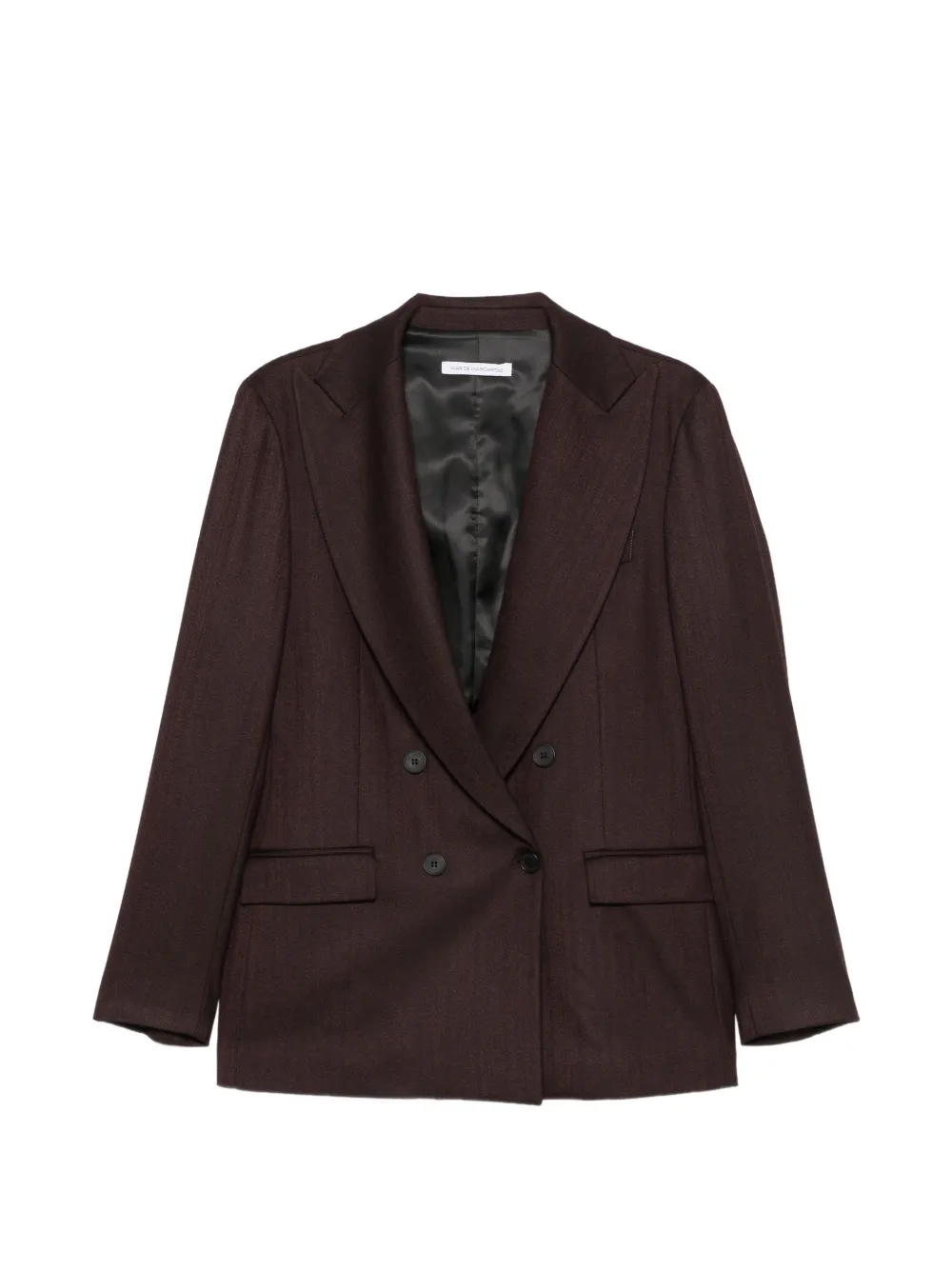 MAR DE MARGARITAS herringbone double-breasted blazer