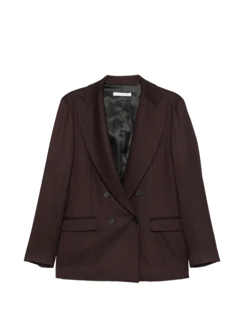 MAR DE MARGARITAS herringbone double-breasted blazer
