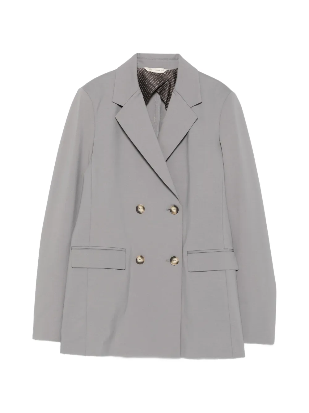 Max Mara double-breasted notched-lapel blazer - Grau