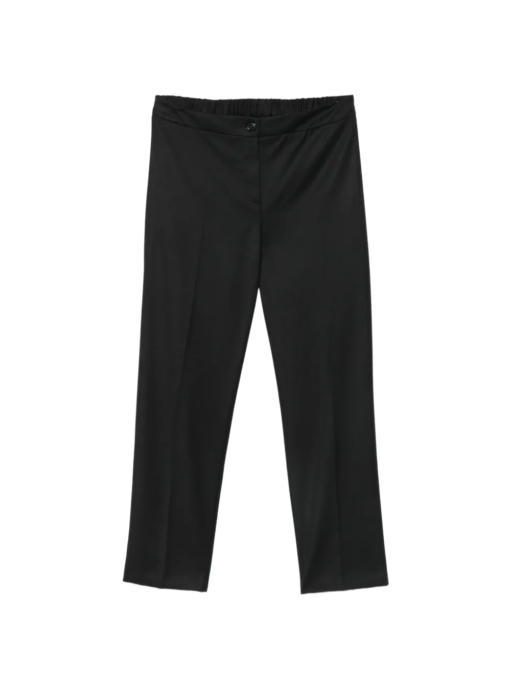 Marina Rinaldi elasticated-waistband pressed-crease trousers