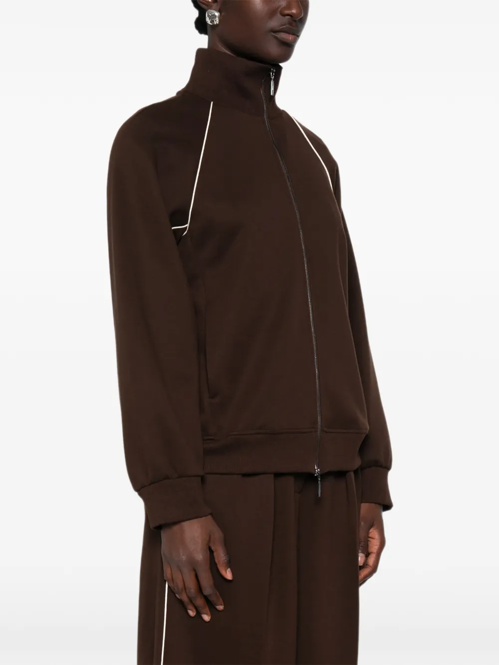 Max Mara MMLLembo jack met ritssluiting en lange mouwen Bruin