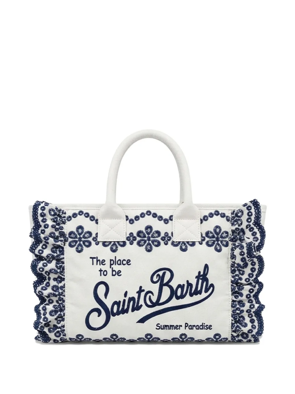 MC2 Saint Barth Kids Colette broderie anglaise tote bag - Weiß