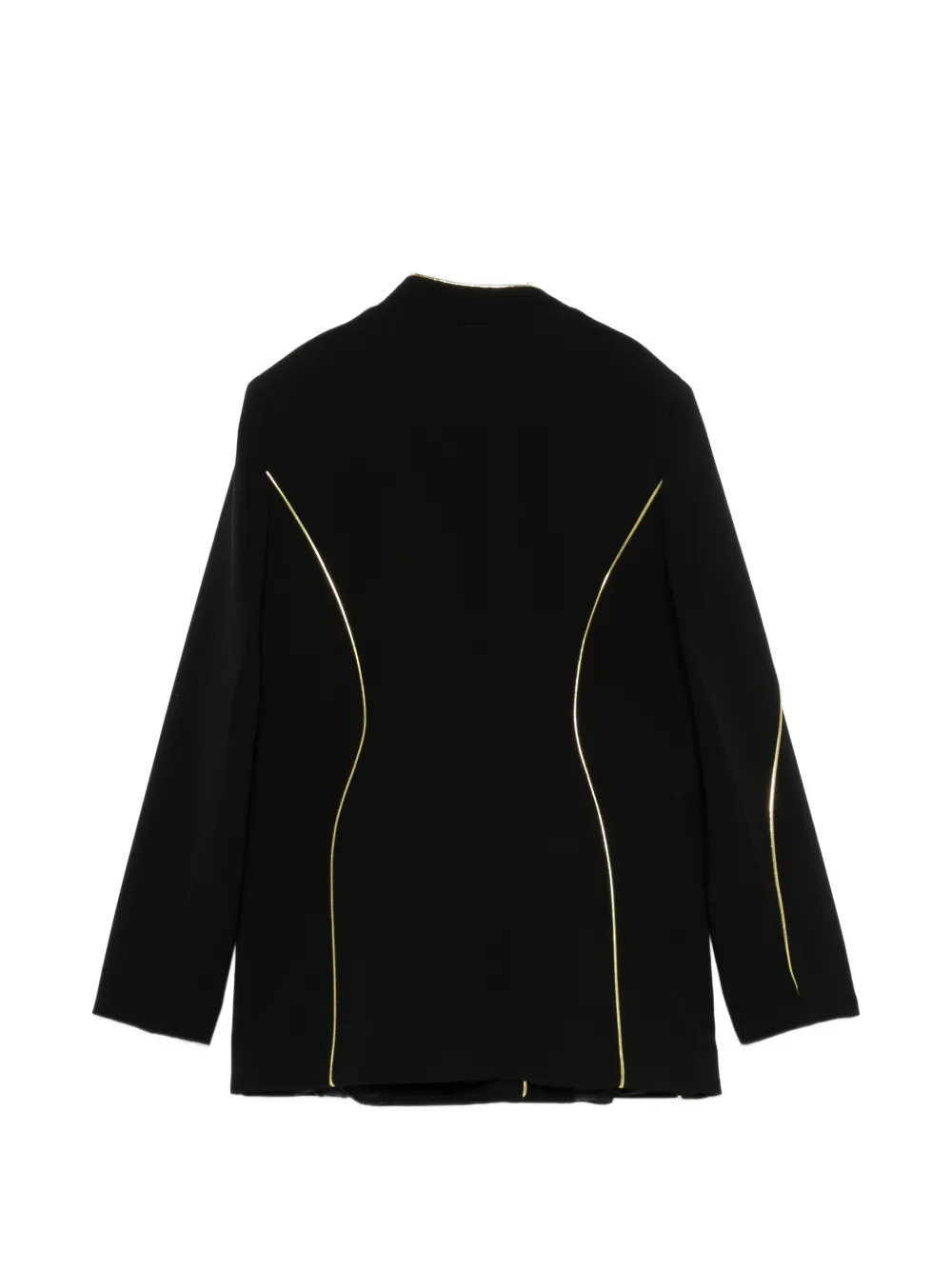 Marina Rinaldi Pietre kraagloze blazer met afwerking Zwart