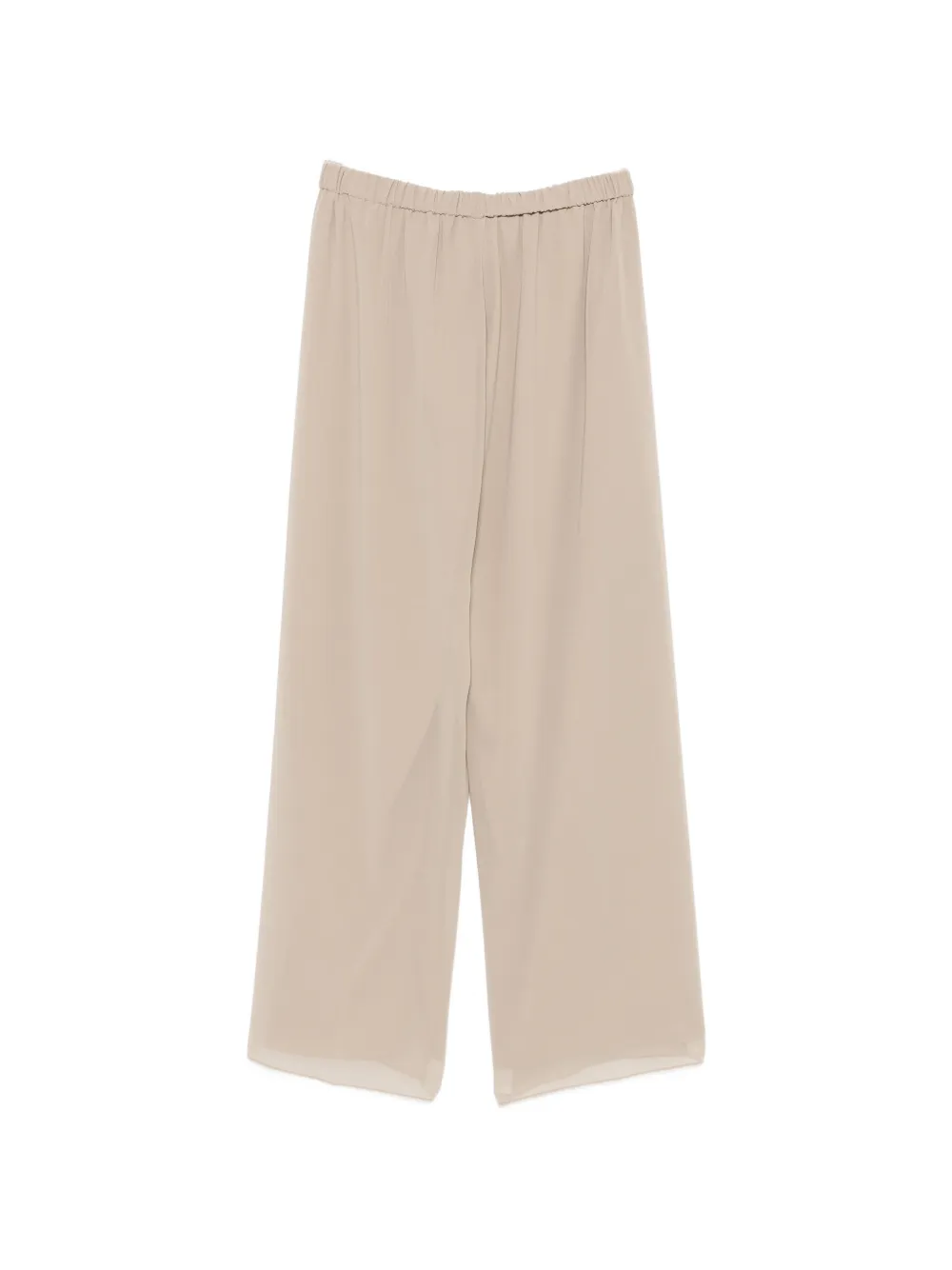 Marina Rinaldi Gamba palazzo broek met elastische taille Beige
