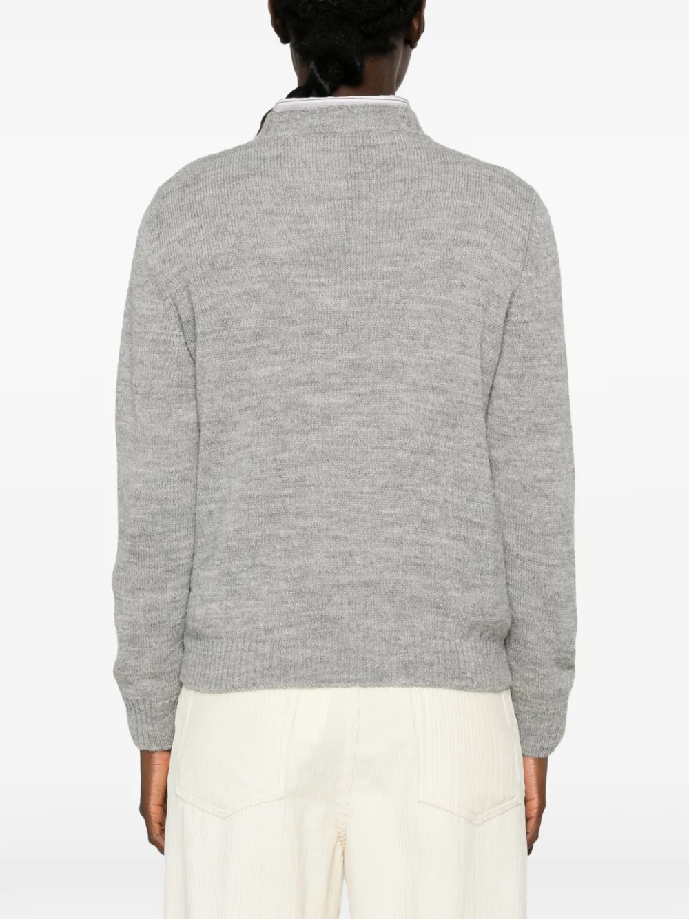 Weekend Max Mara Nitra intarsia gebreide trui Grijs