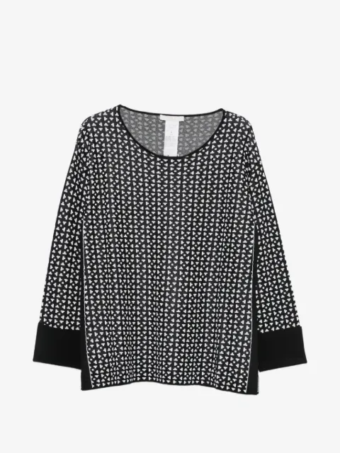 Marina Rinaldi geometric-pattern long-sleeve sweater
