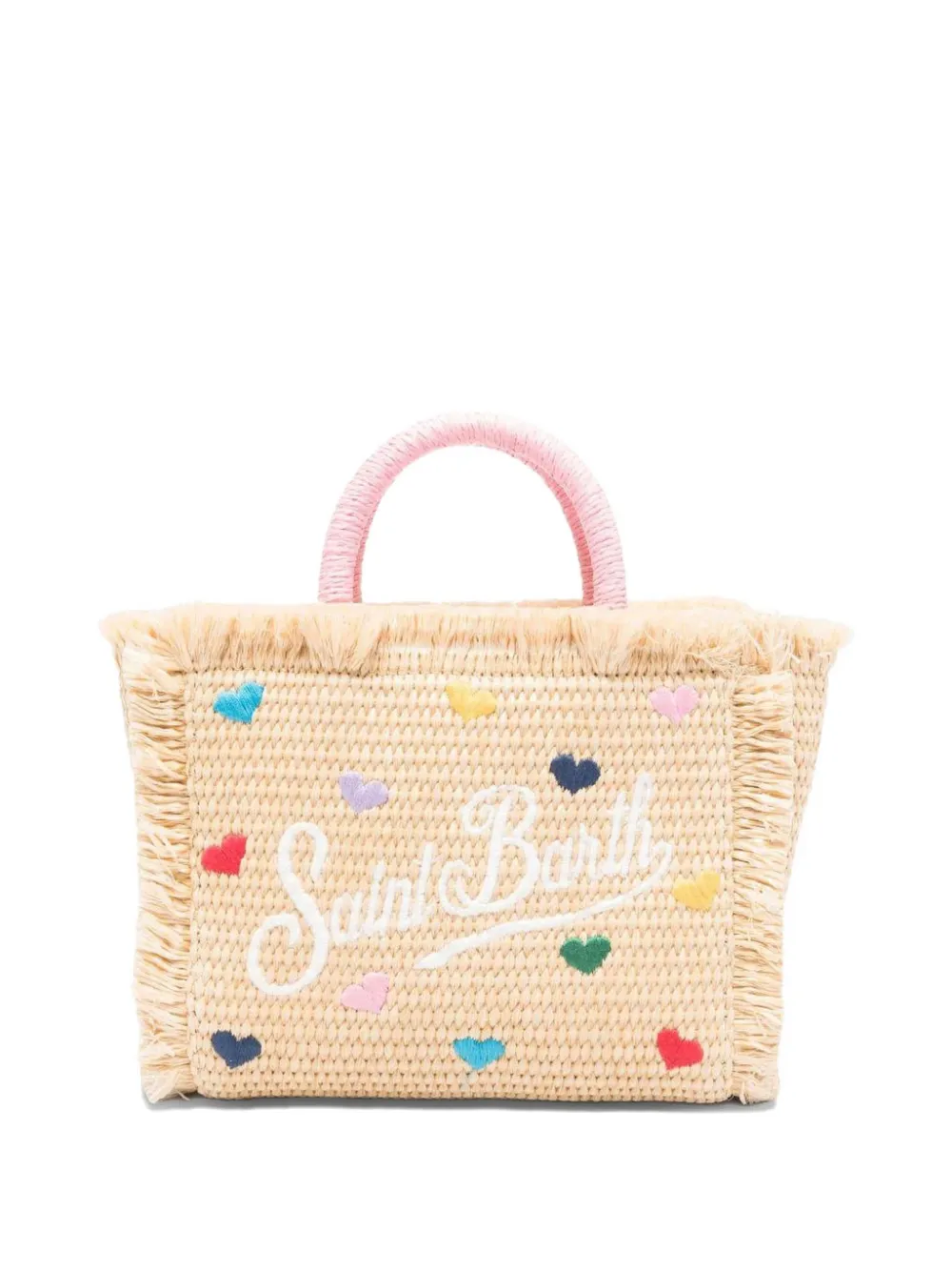 MC2 Saint Barth Kids Vanity embroidered-heart tote bag - Neutrals