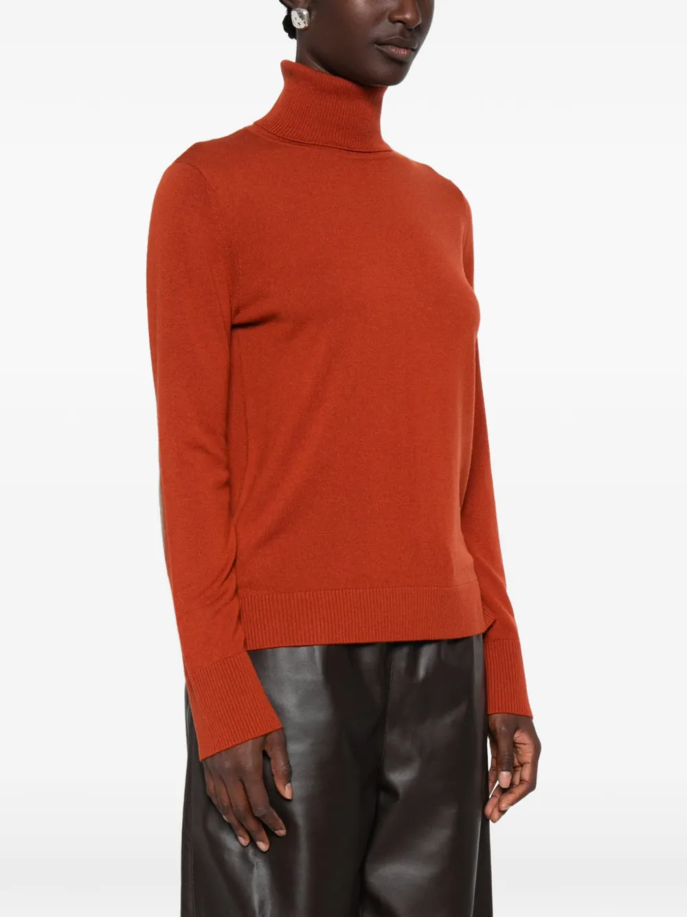 'S Max Mara Allegra coltrui met elleboogpatch Oranje
