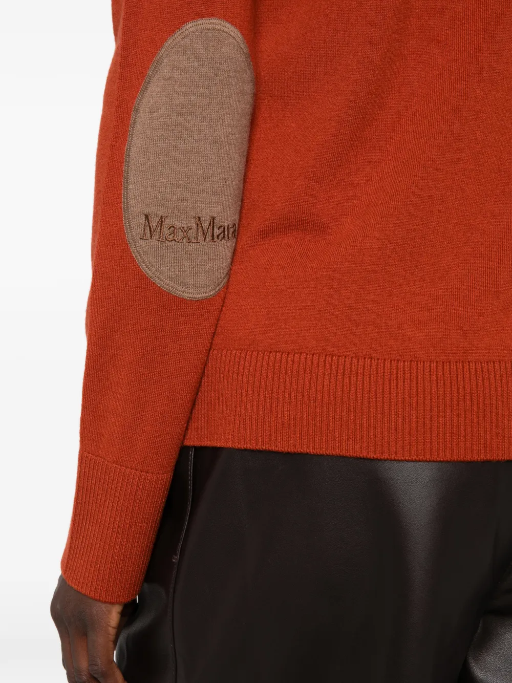 'S Max Mara Allegra coltrui met elleboogpatch Oranje