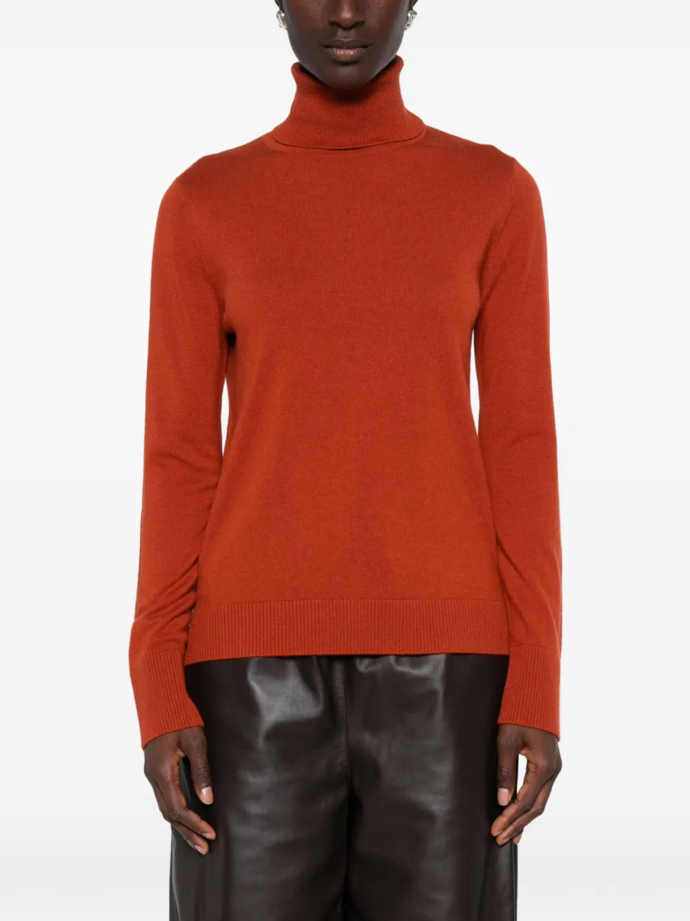 'S Max Mara Allegra coltrui met elleboogpatch Oranje