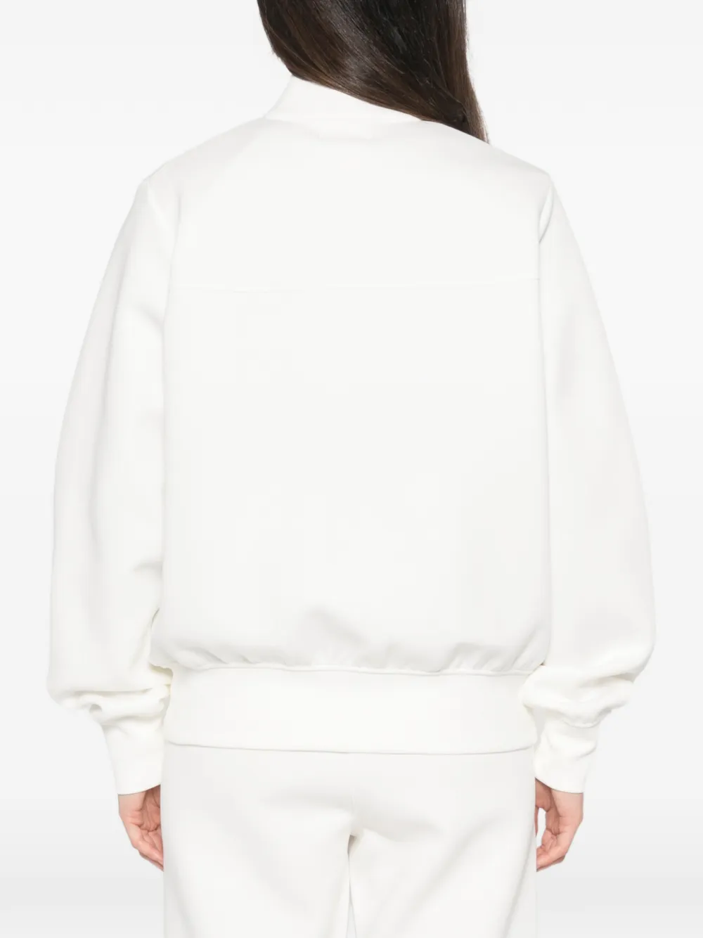 Max Mara Trui met hoge hals en rits Wit