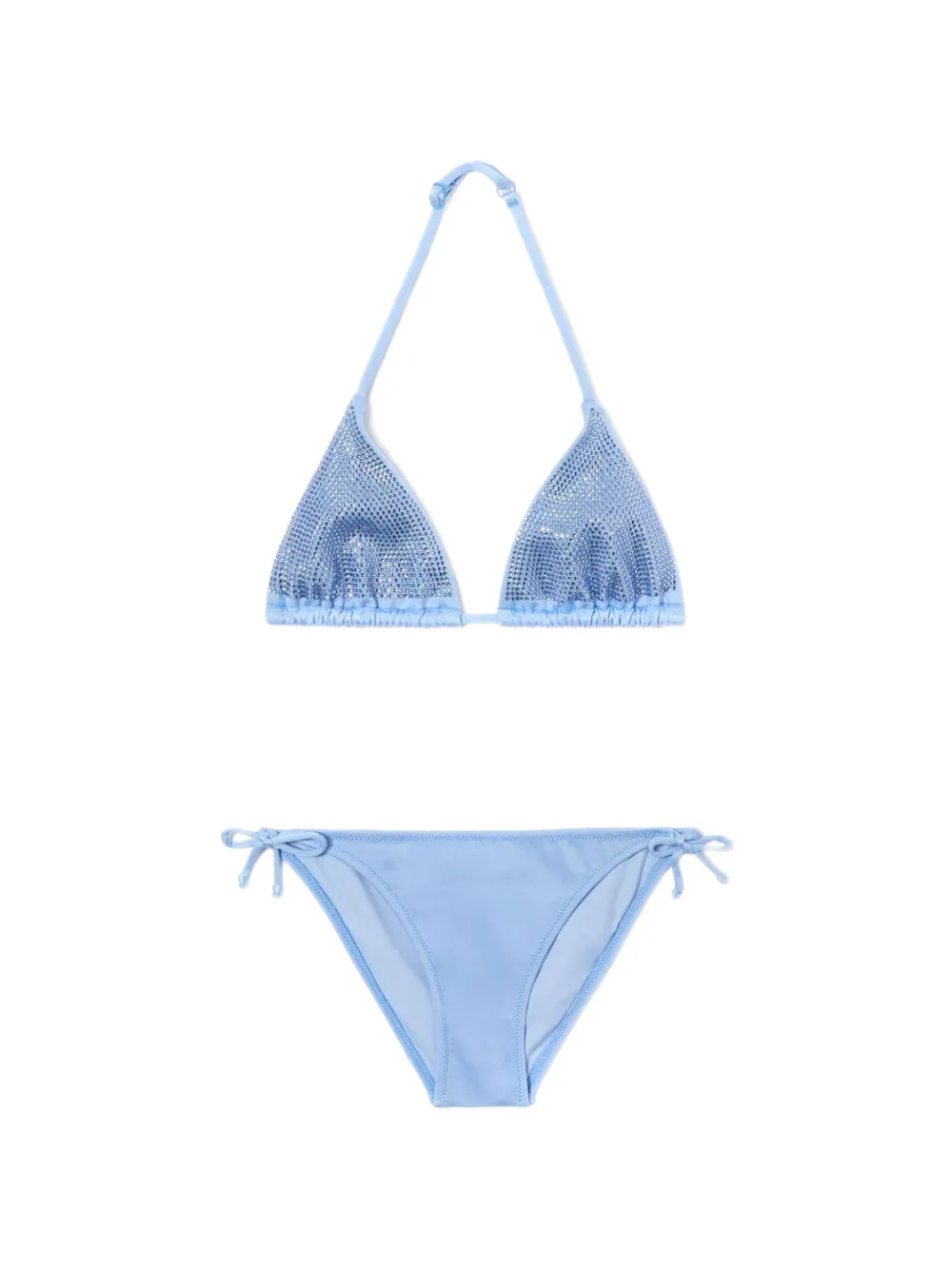 MC2 Saint Barth Kids Holly rhinestone-embellished bikini - Blau