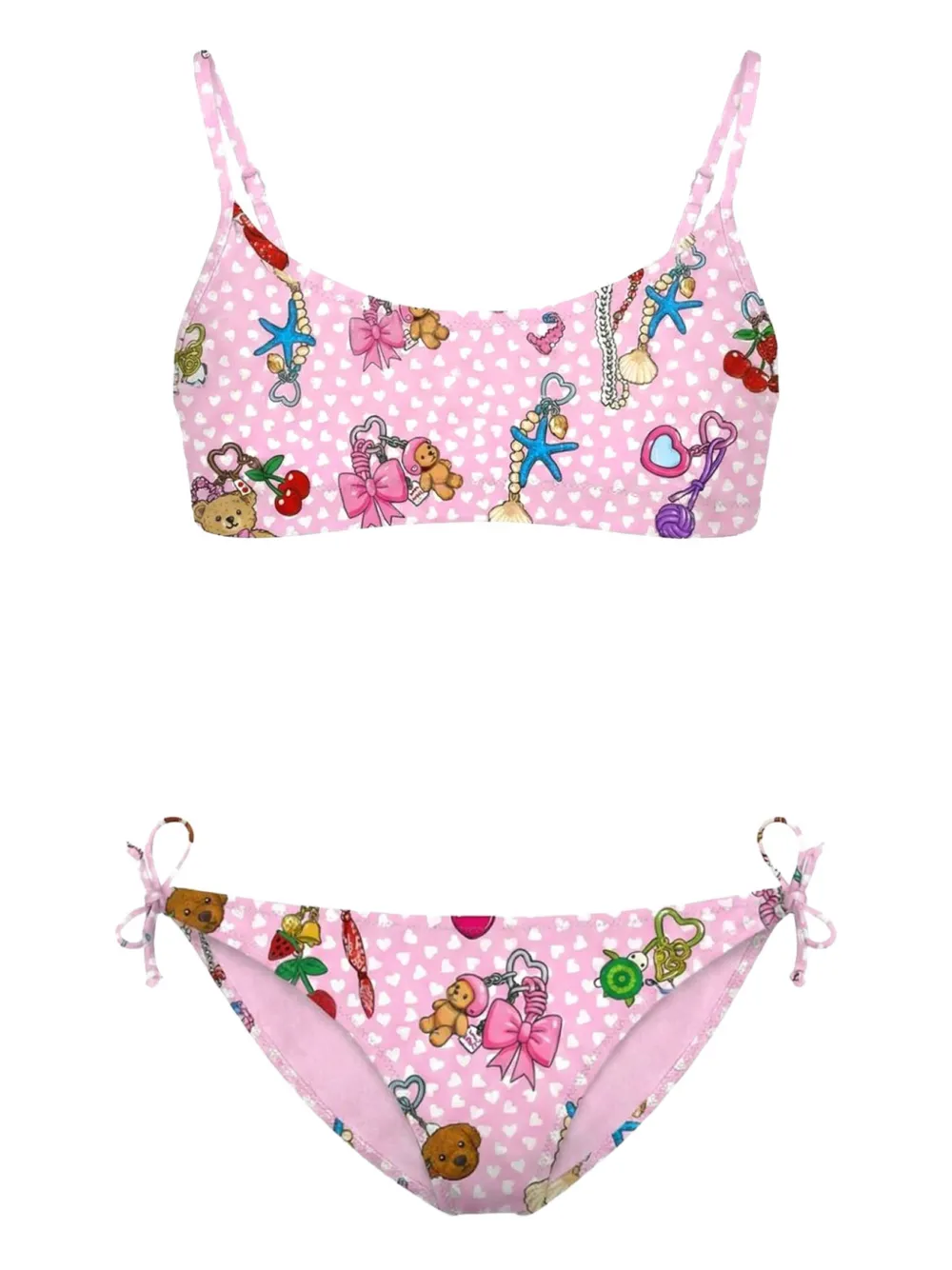 MC2 Saint Barth Kids reversible graphic-print bikini - Rosa