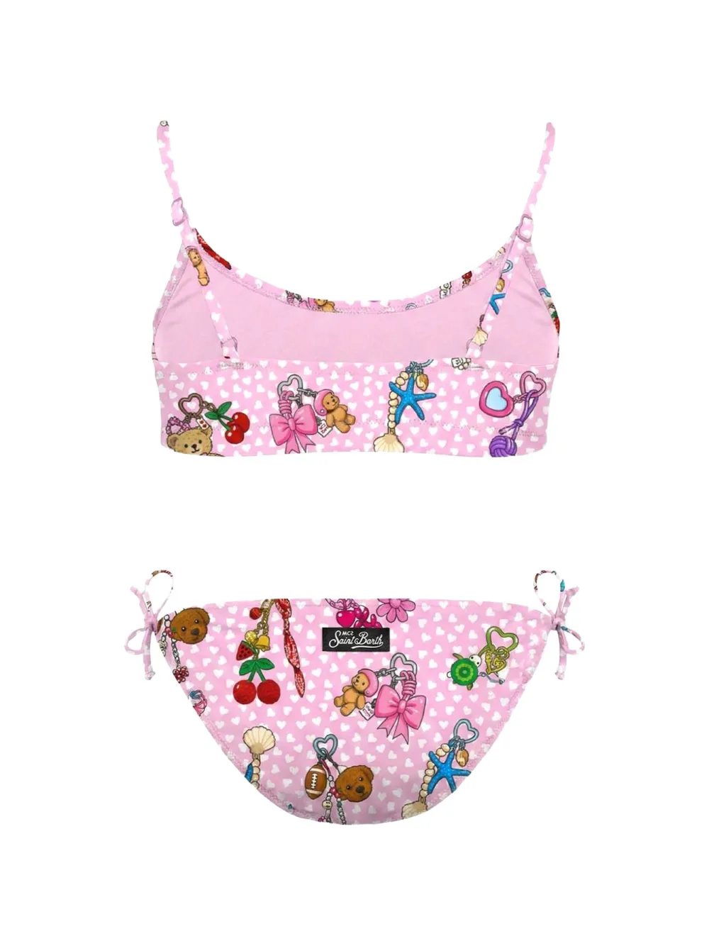 MC2 Saint Barth Kids Omkeerbare bikini met grafische print Roze