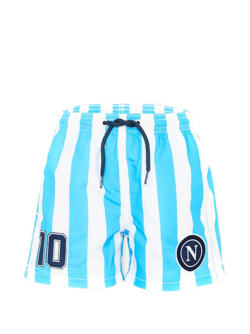 MC2 Saint Barth Kids Jean striped SSC Napoli swim trunks - Blau
