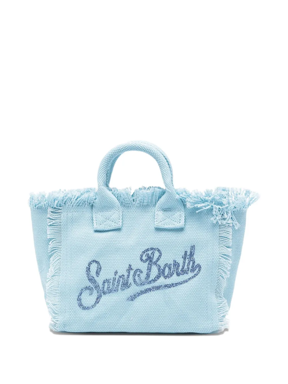 MC2 Saint Barth Kids fringe-detail logo-lettering tote bag - Blau