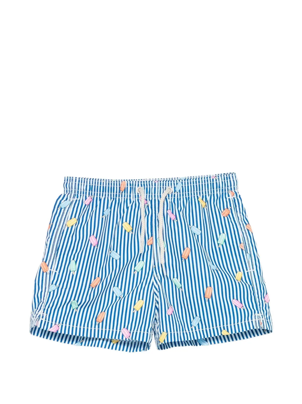 MC2 Saint Barth Kids striped ice-cream-print swim shorts - Blau