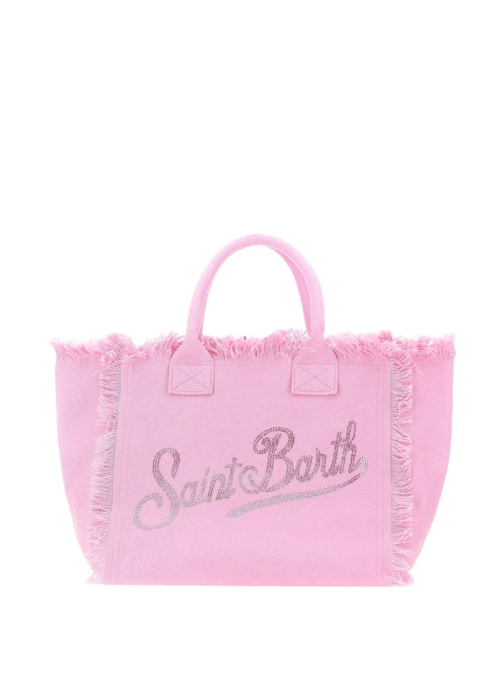MC2 Saint Barth Kids fringe-detail logo-lettering tote bag - Pink