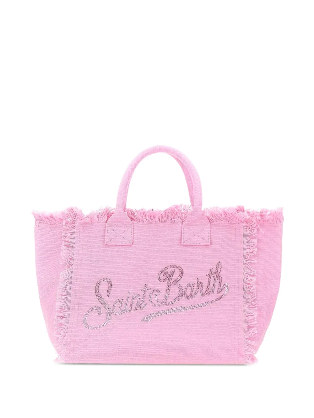 MC2 Saint Barth Kids fringe-detail logo-lettering tote bag - Rosa
