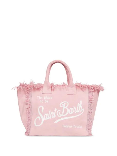 MC2 Saint Barth Kids fringe-detail logo-print tote bag