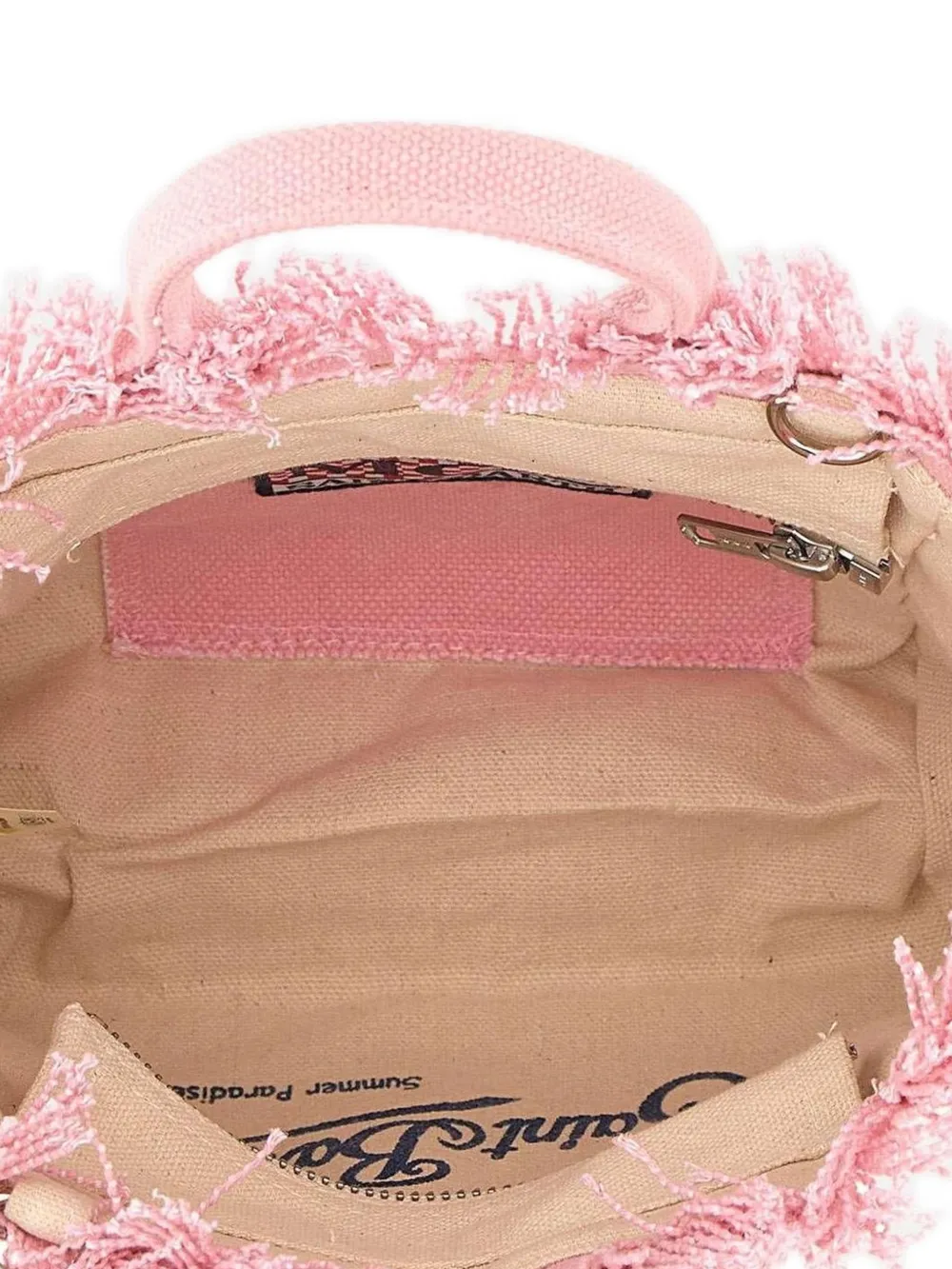 MC2 Saint Barth Kids Shopper met franje en logo-print Roze