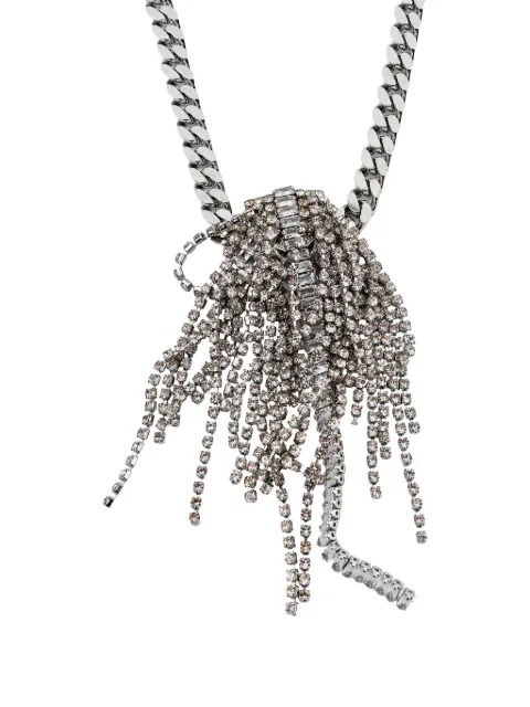 Anton Heunis crystal-fringe curb-chain necklace