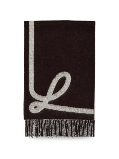 LOEWE fringed-hem scarf