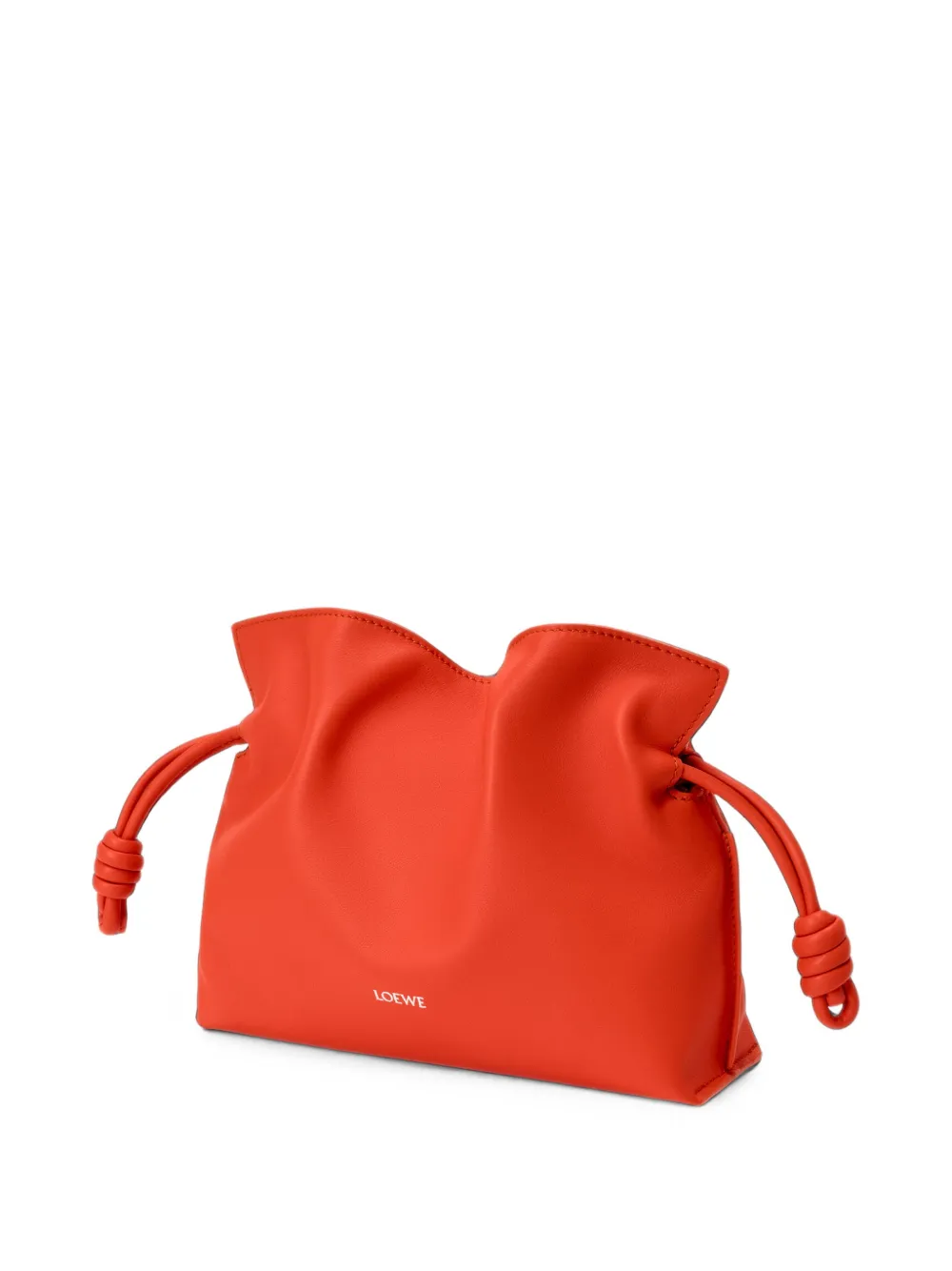 LOEWE Flamenco leren mini clutch Oranje