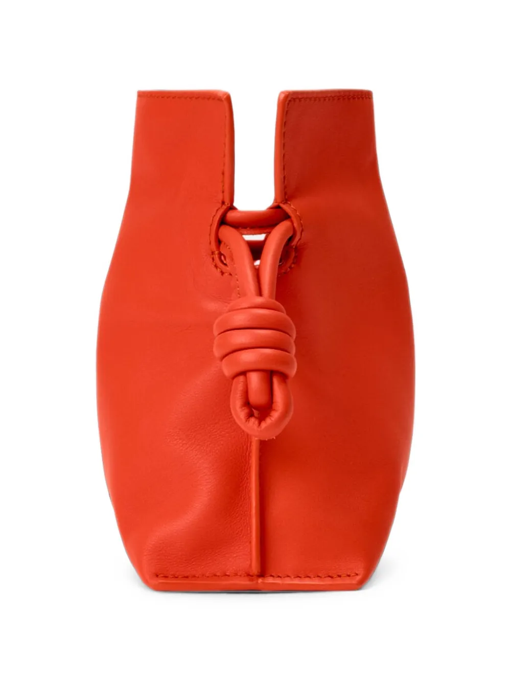 LOEWE Flamenco leren mini clutch Oranje