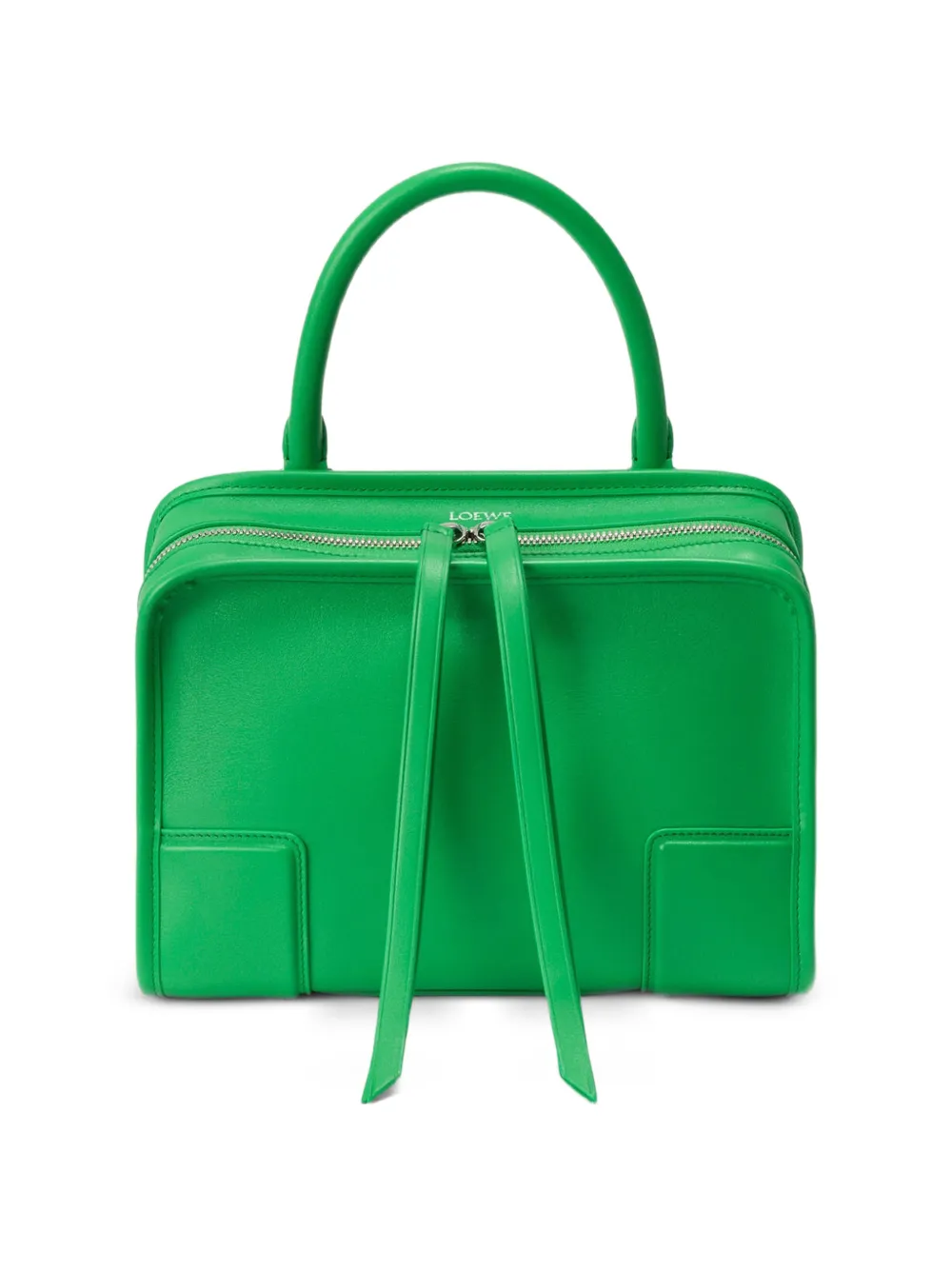 LOEWE Small Amazona 180 Bag in Soft Calfskin in Green, view 5