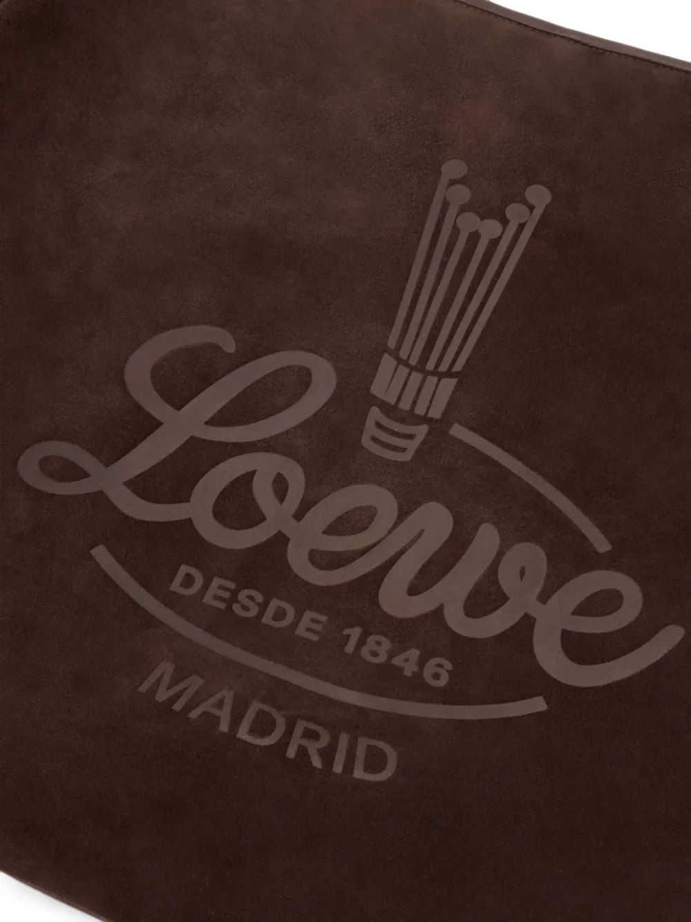 LOEWE Roomy Bag in Suede Calfskin in Brown, view 5