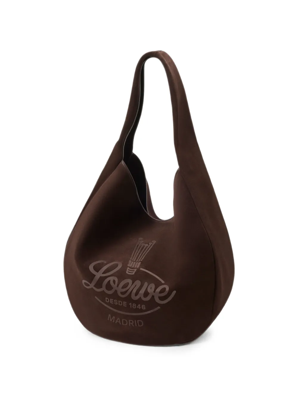 LOEWE Roomy Bag in Suede Calfskin in Brown, view 3