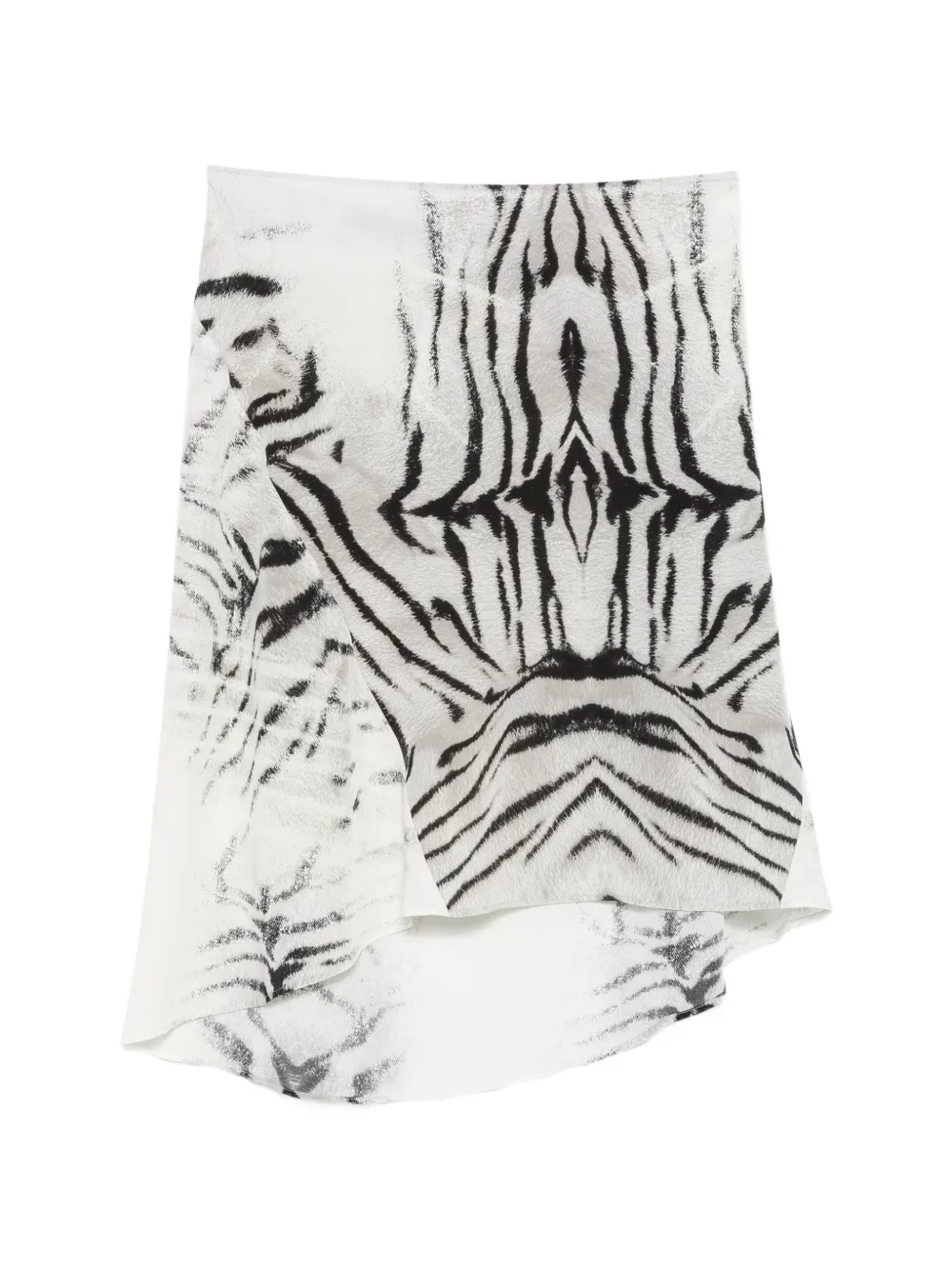 Roberto Cavalli Vintage 2000s zebra-print asymmetric skirt - Nero
