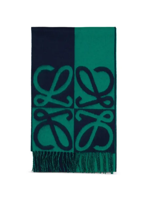LOEWE écharpe frangée à logo Anagram
