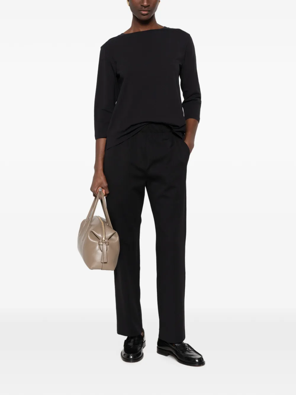 Weekend Max Mara Stretch-jersey slim-fit broek Zwart