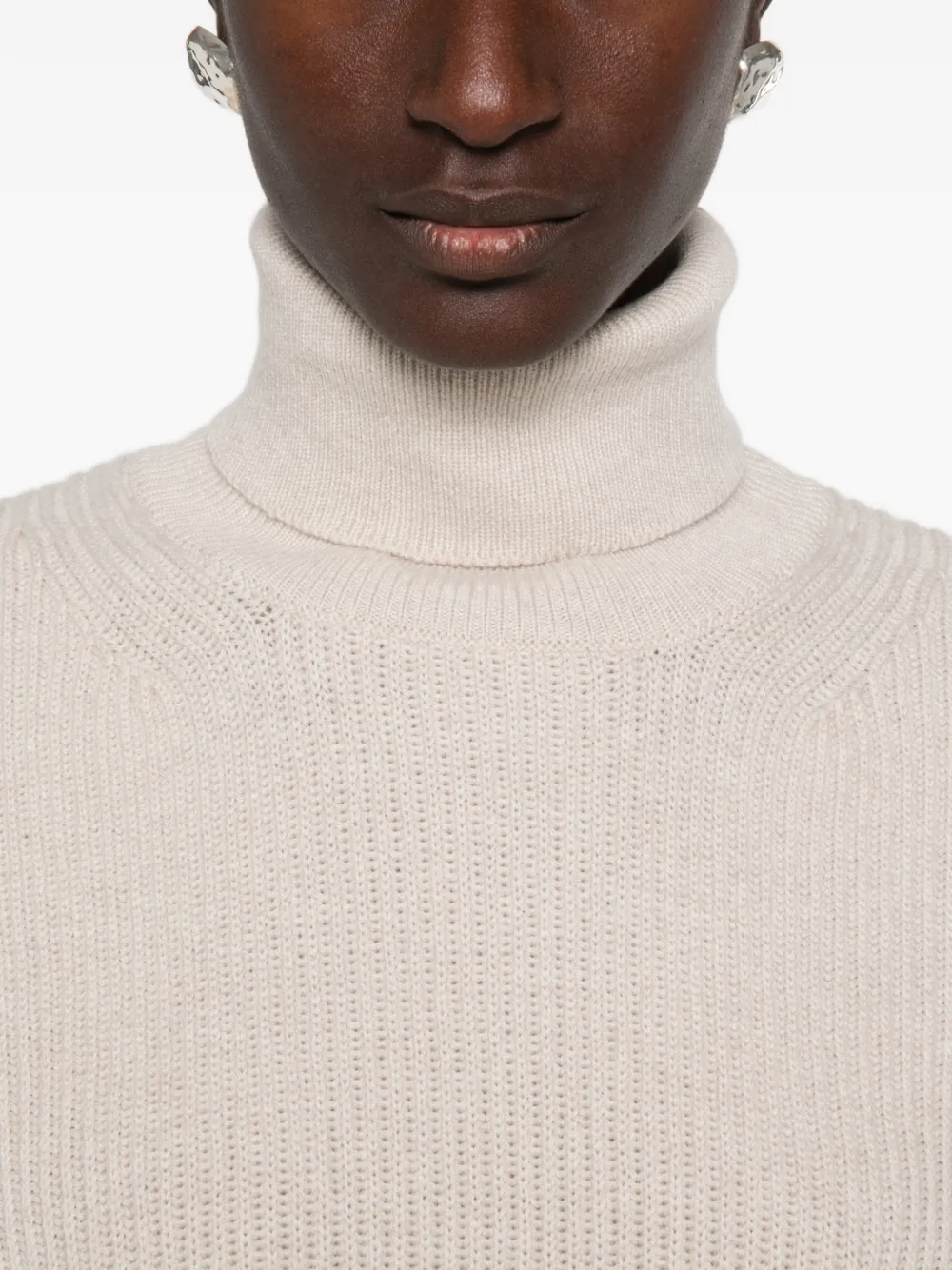 Max Mara MSTCobalto ribbed-knit sleeveless sweater Beige