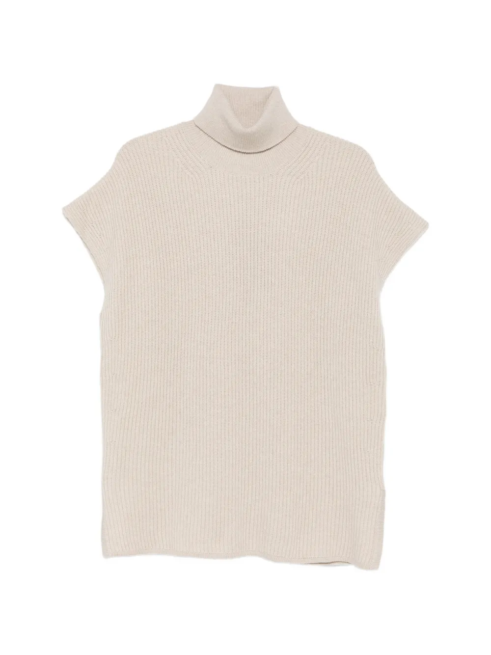Max Mara MSTCobalto ribbed-knit sleeveless sweater - Tons neutres Max Mara MSTCobalto ribbed-knit sleeveless sweater - Tons neutres