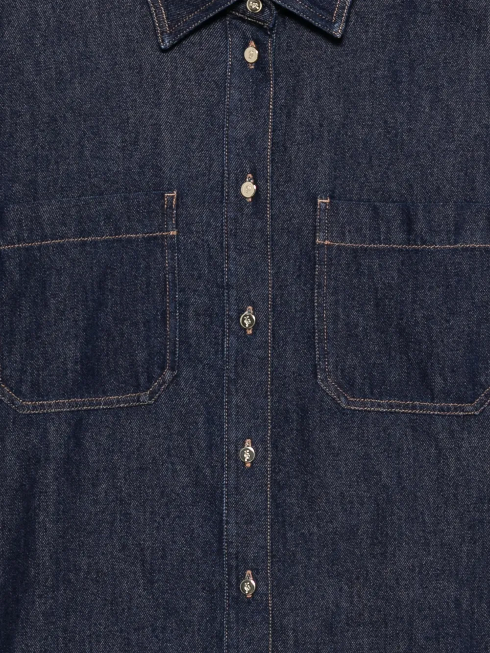 Marina Rinaldi Mrsabissi denim blouse met gewelfde manchetten Blauw