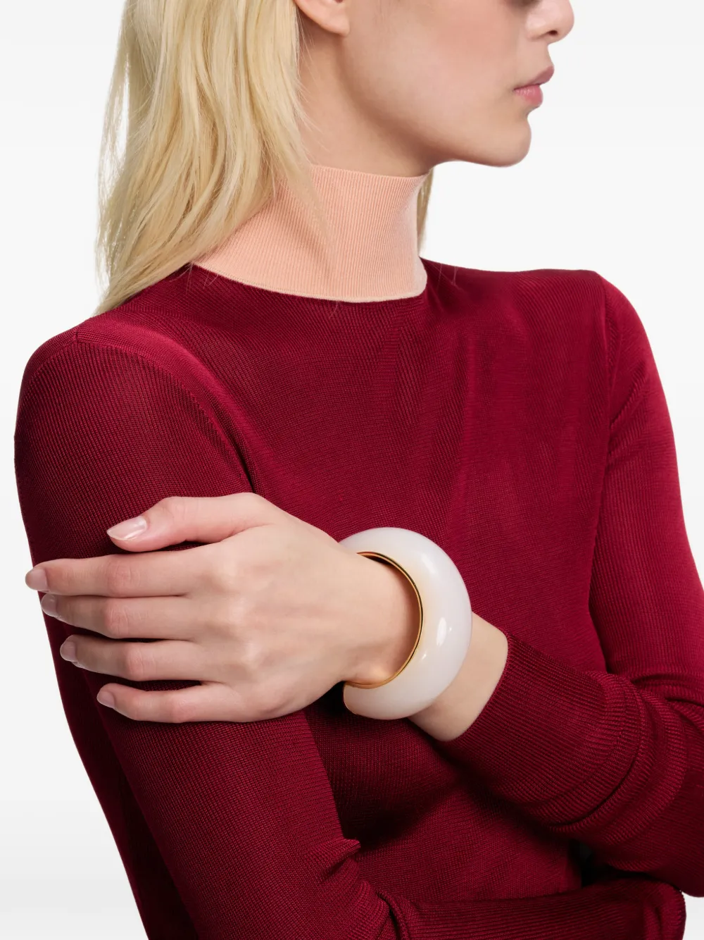 Self-Portrait resin cuff bracelet - Oro